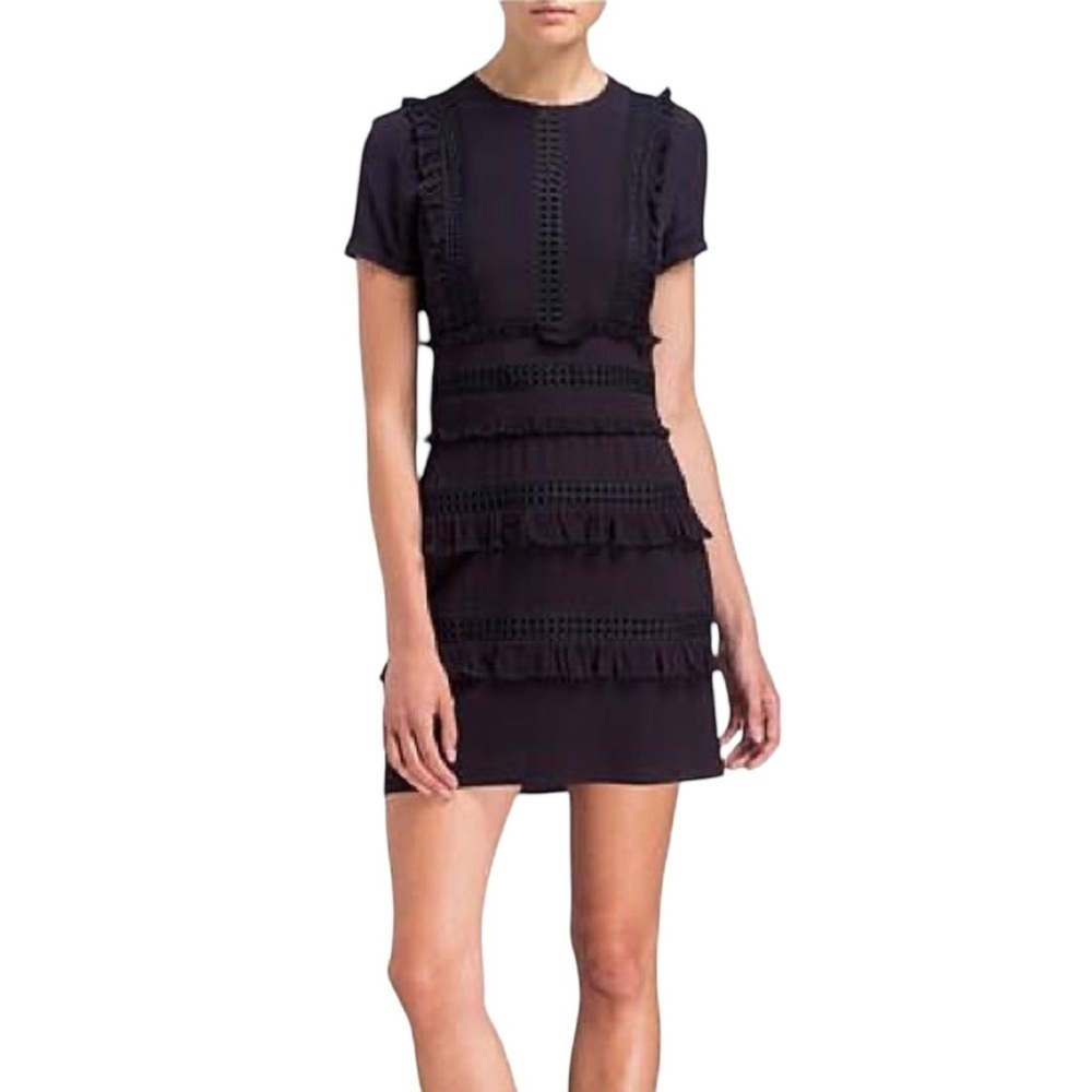 MAJE Ruya Nuit‎ Short Sleeve Mini Dress